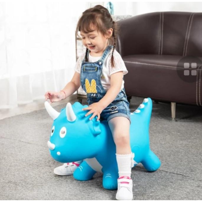 MAINAN KUDA KUDAAN JUMPING ANIMAL KARET TEBAL MUSIK BESAR EDUKASI ANAK