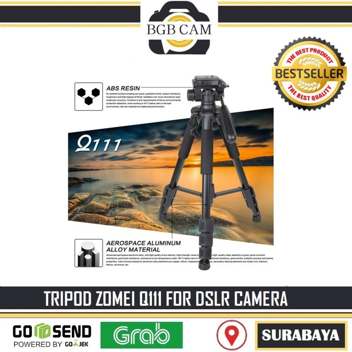 Tripod Zomei Q111 For Dslr Kamera / Mirrorless 145 Cm Bahan Tebal Ori