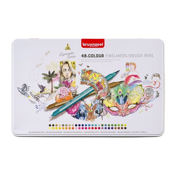 

Terbaru Bruynzeel Fineliner/Brush Pen Set 48 Colours Promo Terlaris