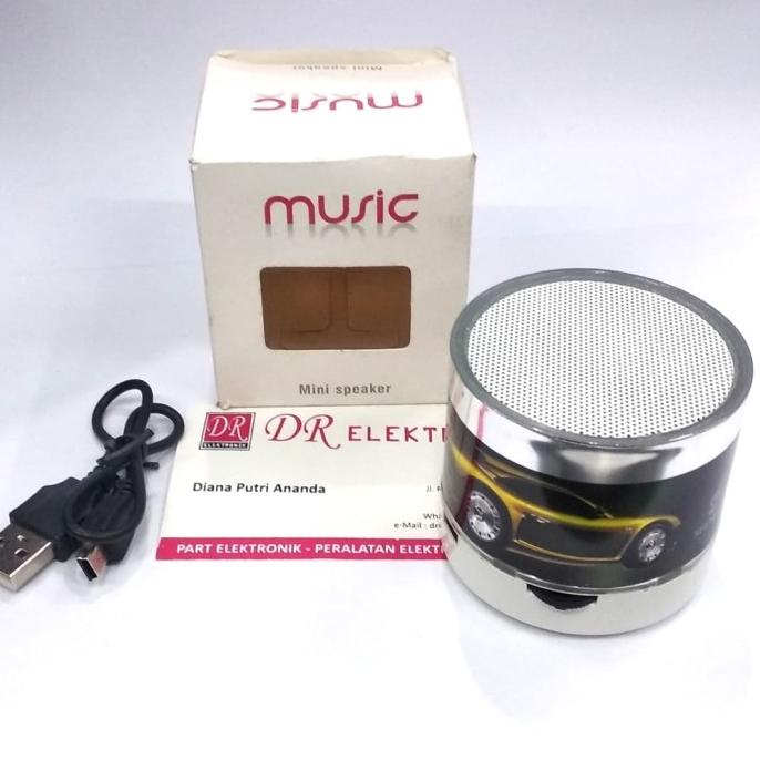 Diskon Speaker Laptop Bluetooth Wireless Motif USB Mic Bagus Mini Portable dre3 Kualitas Baik