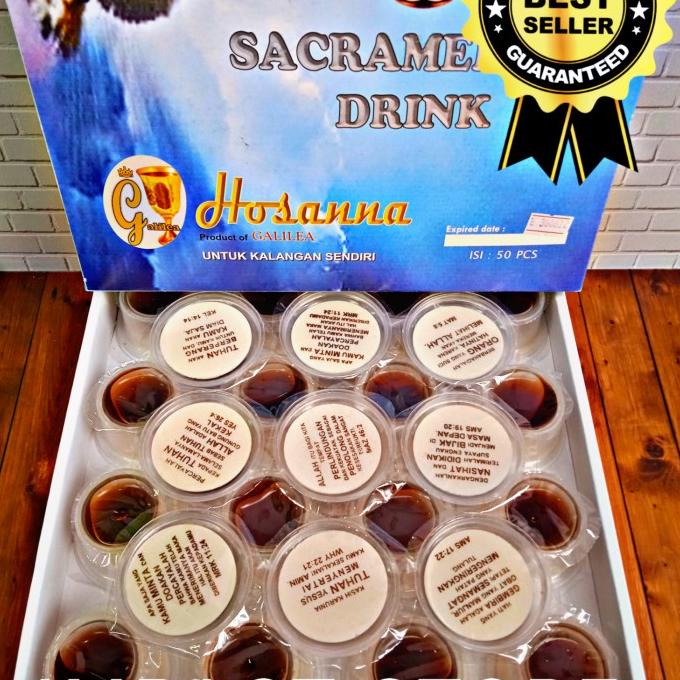 

ANGGUR PERJAMUAN KUDUS + HOSTI AYAT BESAR ISI 50 pcs