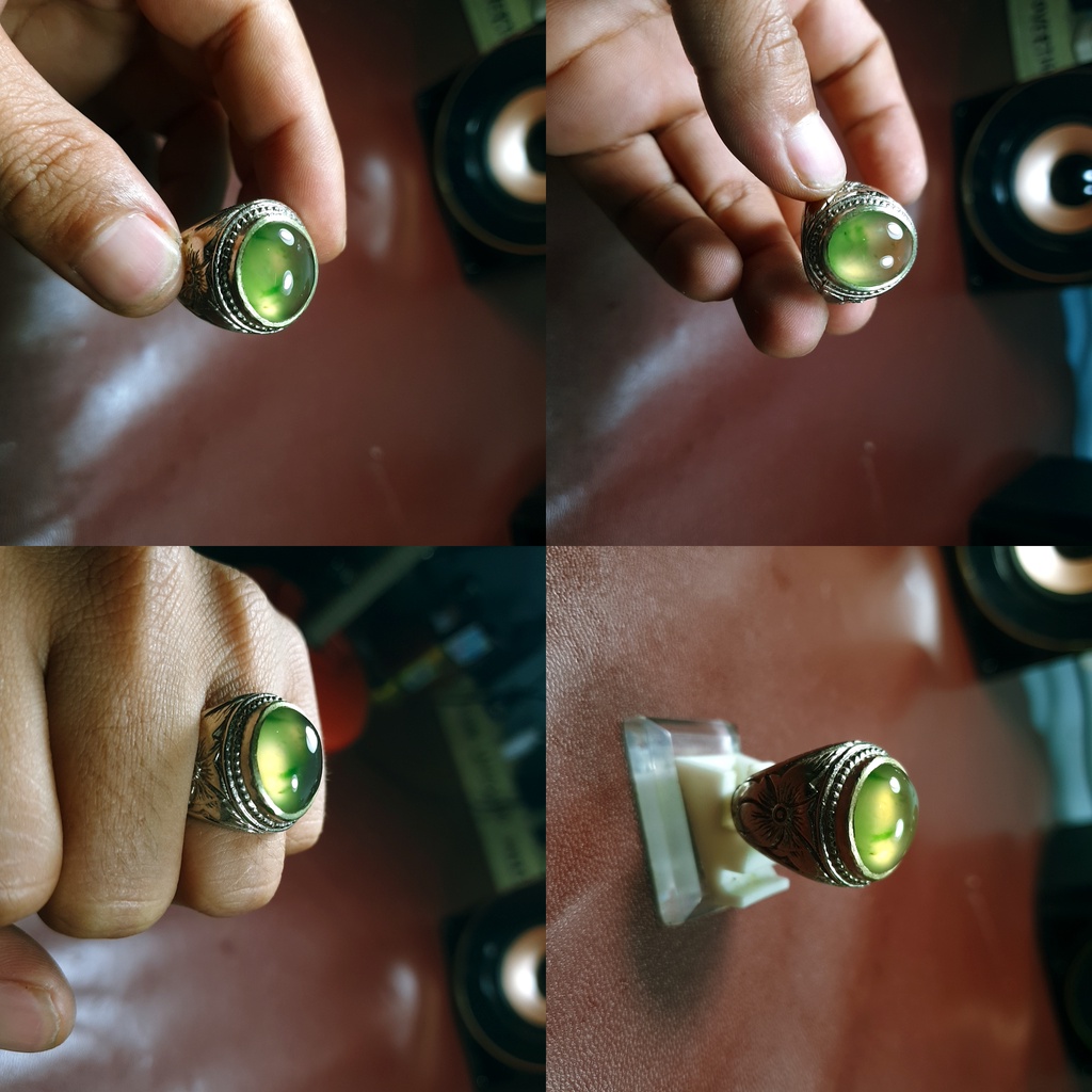 BATU CINCIN NEON LUMUT TOTOL HIJAU BENING KERISTAL IDOCRASE BATU LUMUT ACEH NO62