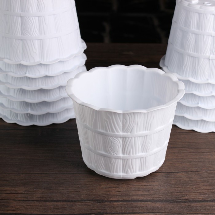 Pot Bunga Plastik 30 motif Bambu Tebal Pot Tanaman Pot Buah 30 bibit EE44