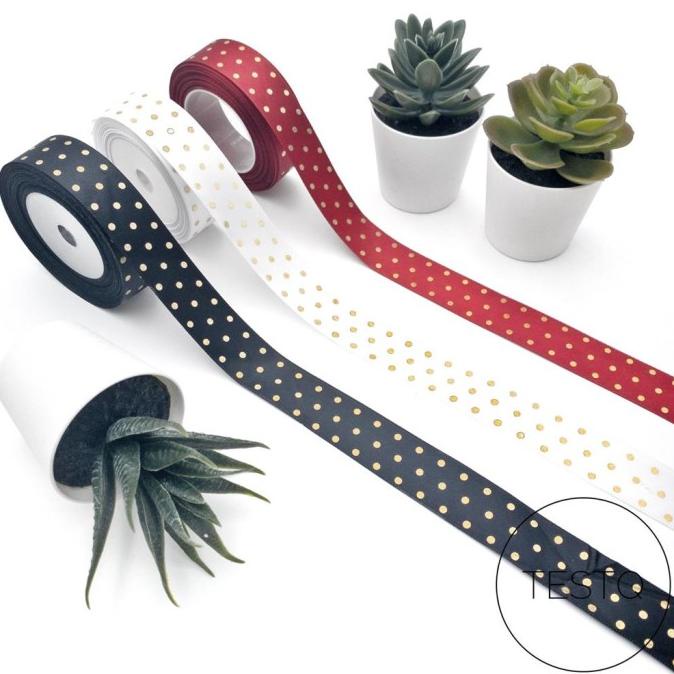 

Imlek Pita Satin Emboss Kado Hampers Natal Imlek Polka 01 2,5 Cm Red Terbaik