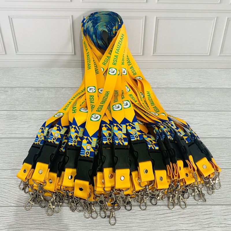 

LANYARD COSTUM PRINTING | BONUS DESAIN SAMPAI ACC