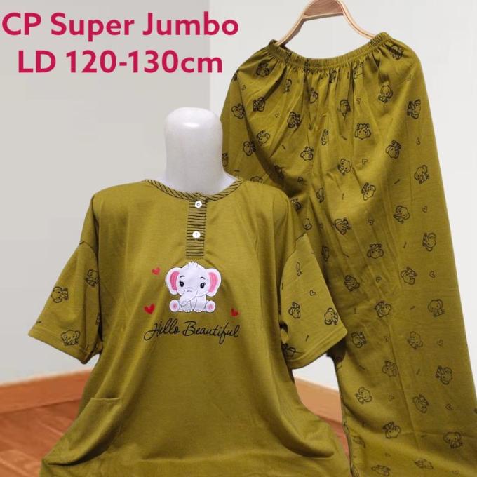 MILIKI BAJU TIDUR SUPER JUMBO BABYDOLL WANITA OVERSIZ BAHAN KAOS LD 130CM TERMURAH