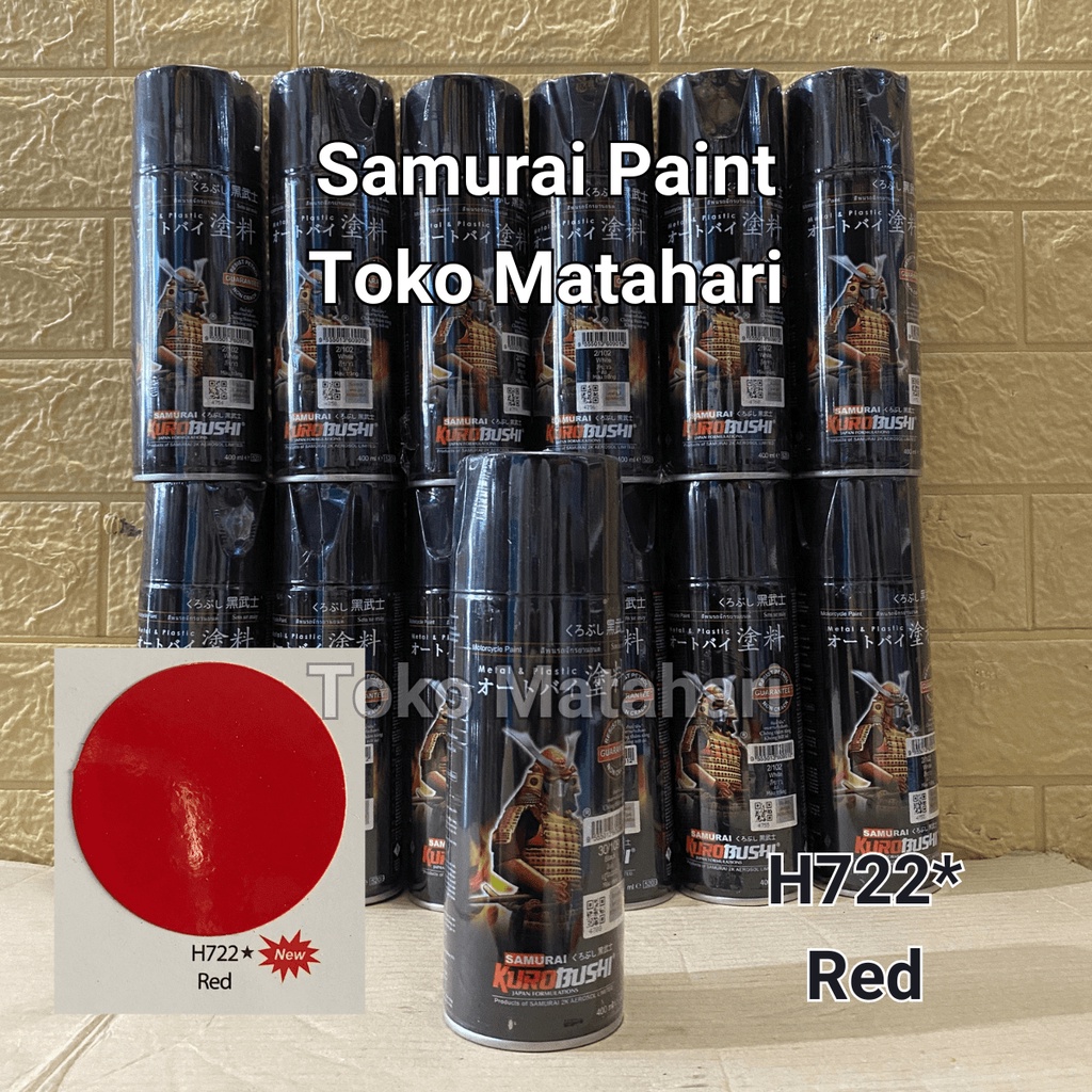 Samurai H722* Red Merah Cat Semprot Samurai Kurobushi