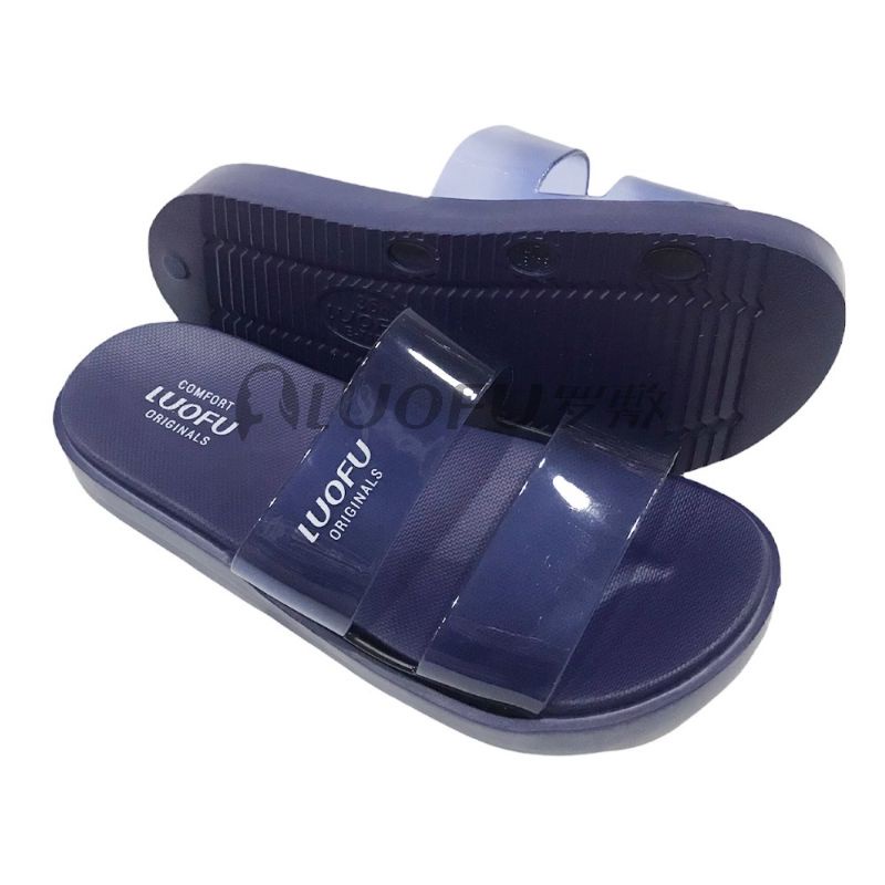Sendal Slop Ban2 Luofu Transparan Nyaman,Sandal Karet Wanita Luofu E7199A01T-B2