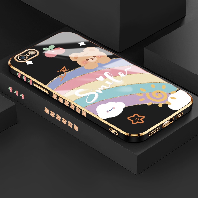 Casing Hp iPhone X Xr Xs Max 6 Plus 6s Plus 7 Plus 8 Plus Case hp pelindung Rainbow casing lunak pel