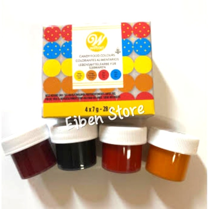 

✅Original Wilton Candy Color Primary/ Pewarna Coklat Wilton Set-4 Berkualitas