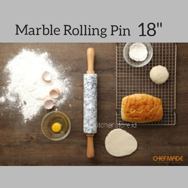 

✅Original Chefmade Cm19159 Marble Rolling Pin / Penggiling Adonan Marble Premium Diskon