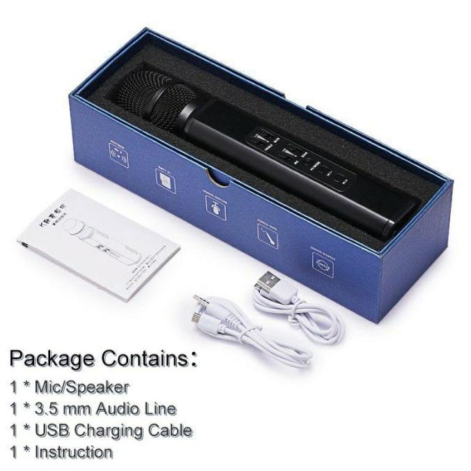 Mic K6 Bluetooth Karaoke Wireless Microphone Karaoke Stereo Sound