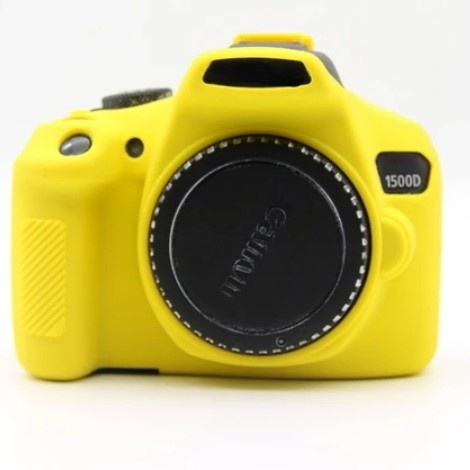 SILICON CASE KAMERA CANON 1500D PELINDUNG KARET CANON 1500D KUNING