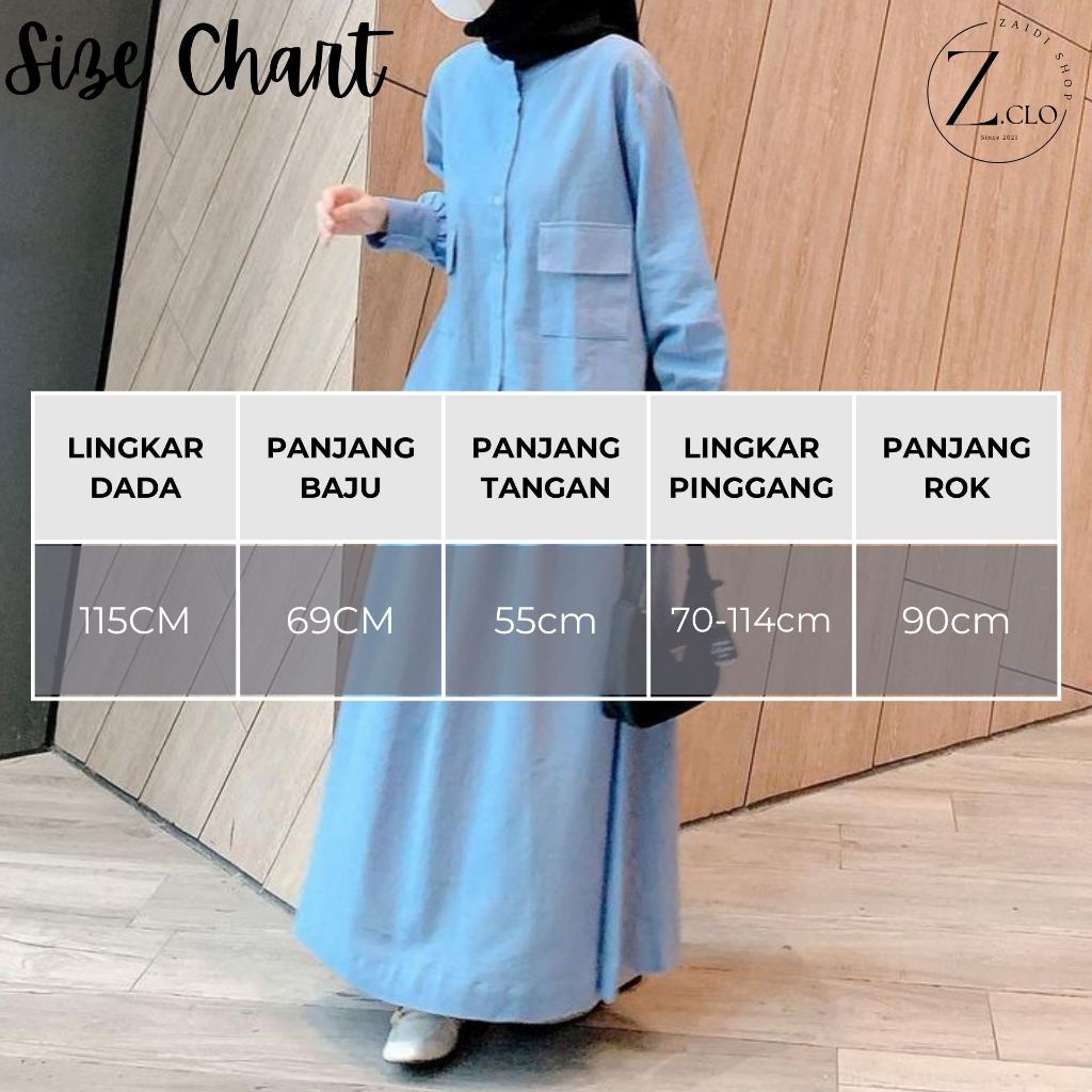 Laura One Set Tunik + Rok Polos Wanita Bahan Katun Linen Adem Setelan Busui Basic El Terbaru Untuk