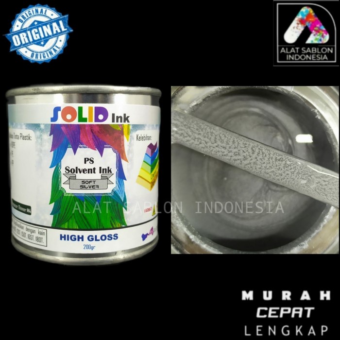 

Termurah Tinta Sablon Pvc Solid Ink Soft Silver 200Gr Murah