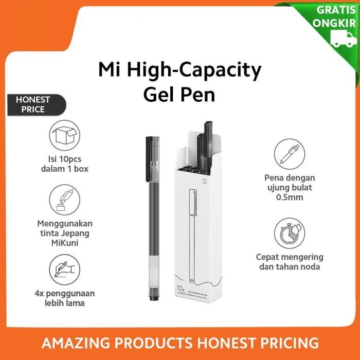 

Terbatas Xiaomi Mi High Capacity Gel Ink Pen Mikuni Ink Ready Stock