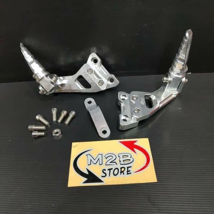 Promo Foot Step Belakang Full Cnc Satria Fu Mx King New 135 Silver Putih Ori