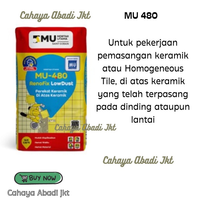 Terbaru Mu 480 Semen Perekat Keramik Diatas Keramik Renofik 25Kg Promo Terlaris