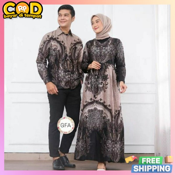 Gamis Dan Koko Keluarga Lebaran Terbaru 2024 Pria Wanita Voupld Gamis Polos Couple Baju Muslim Konda