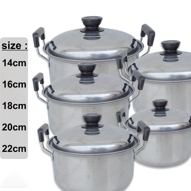 Panci Steamer Stainless Set 5 In 1 Steamer Stainless 555 Baskom panci Kukus Serbaguna panci set leng