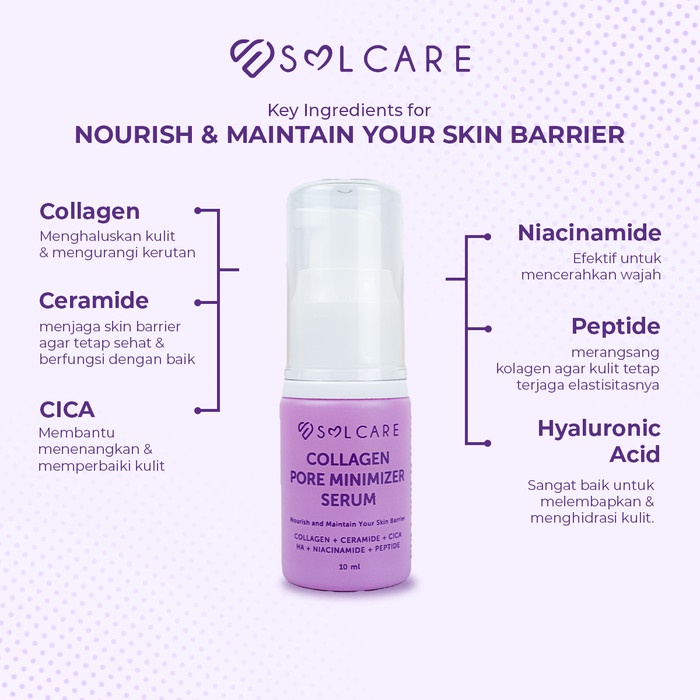 Paket Solcare Collagen Serum+Collagen Cream - Penghilang Bopeng