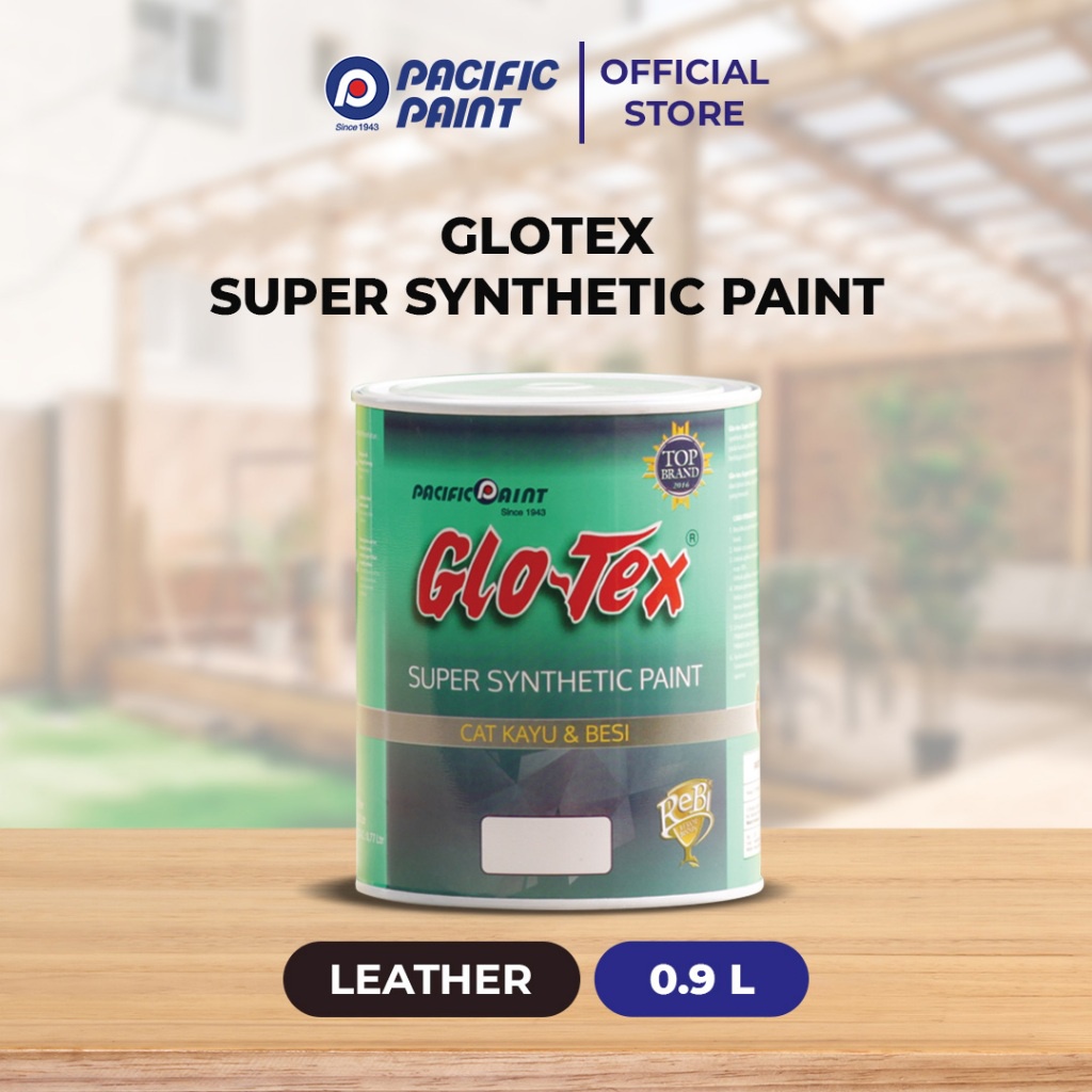 Glotex Super Synthetic Paint-Cat (Kayu &amp; Besi)- LEATHER-0.9liter