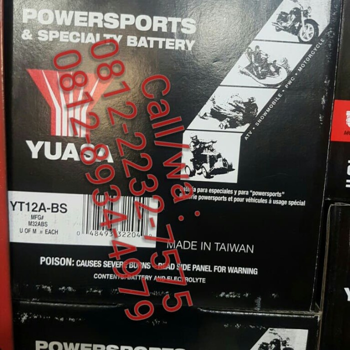 ✨Sale Aki Yt12A-Bs Yuasa Taiwan Terbatas