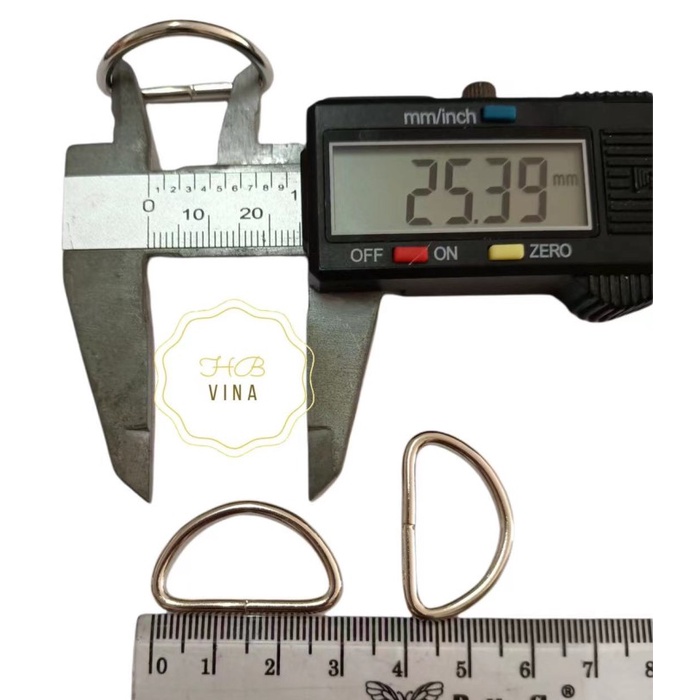 

ring D / ring tas ukuran 2,5cm nikel / 100pcs