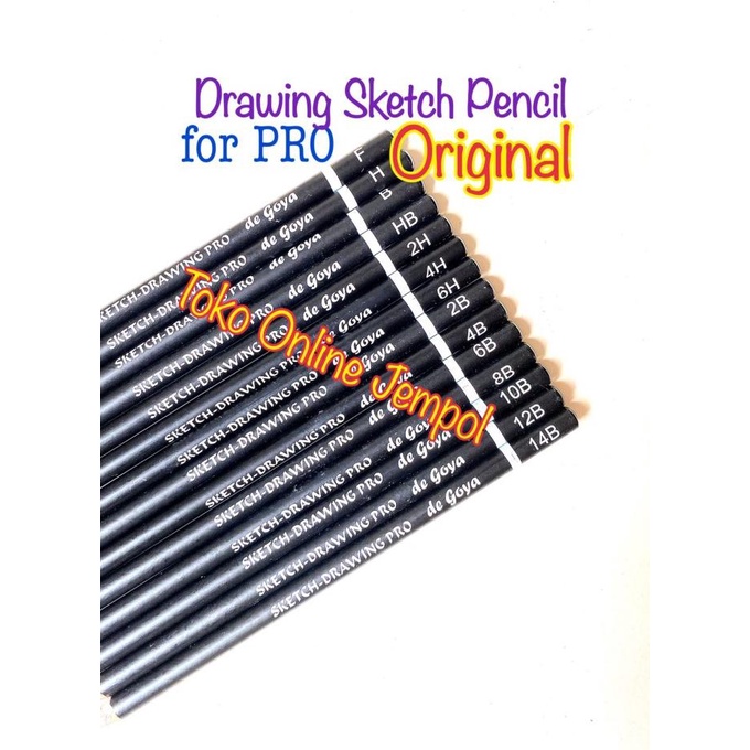 

10B Pensil Sketch Drawing PRO De Goya Sketsa Pencil degoya ATK1467DG