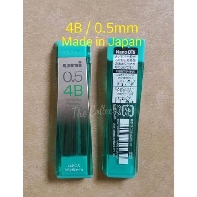 

ATK255UN isi 40 pcs JAPAN 4B 0.5 mm isi pensil mekanik uni mitsubishi