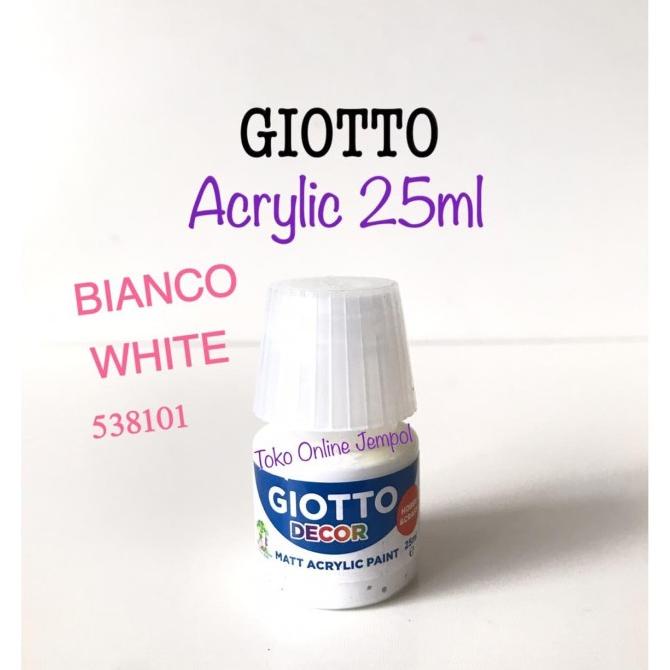 

25ml WHITE Cat Acrylic Giotto 538101 Putih Bianco Akrilik ATK0957GT