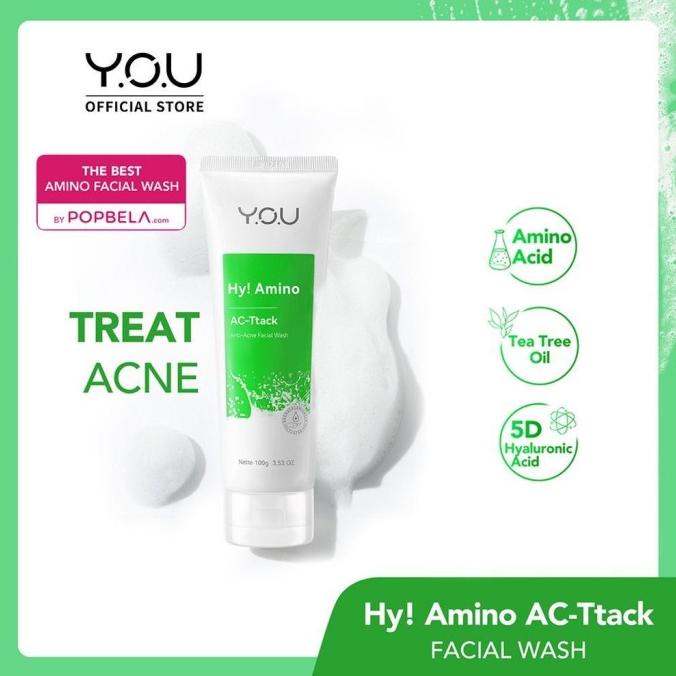 You Hy Hy Amino Anti Acne Facial Wash Sabun Cuci Muka Jerawat Plus
