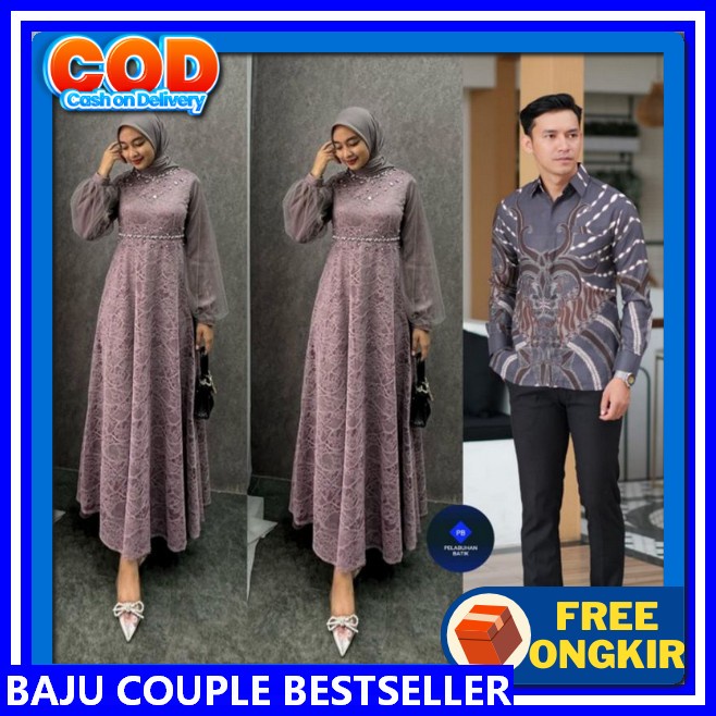 Gamis Couple Suami Istri 2024 Gamis Ibu Dan Anak Mewah Kekinian Baju Kapelan Syari Lebaran Elegan Sa