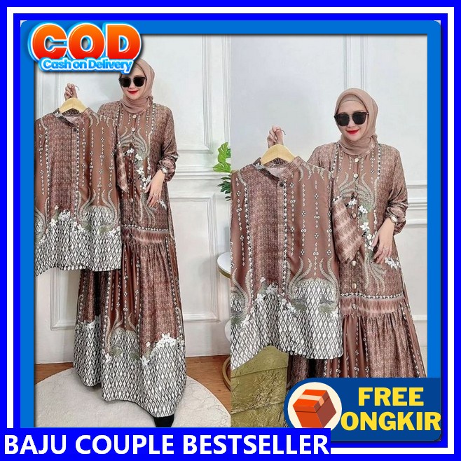 Gamis Couple Suami Istri 2024 Sarimbit Keluarga Ibu Bapak Sarimbit Terbaru 2024 Ayah Viral Gamis Ibu