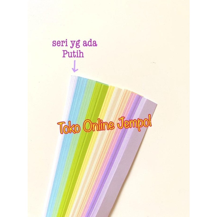 

isi 100 PASTEL Kertas Origami Bintang Star Paper Quilling ATK1231BT