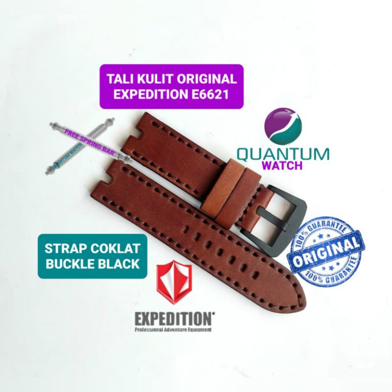 Tali Jam Strap Jam Kulit Jam Tangan Expedition E6621 E 6621