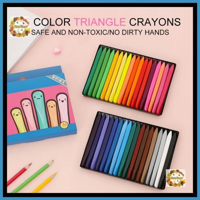 

TRIANGULAR CRAYON NON TOXIC ISI 24PCS - CRAYON WATERPROOF