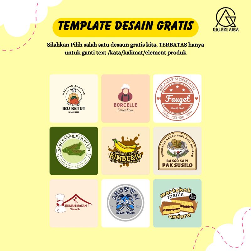 

Cetak Stiker 100pcs Logo Label Kemasan produk