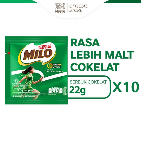 

MILO ACTIV-GO Susu Coklat Renceng 22g x 10 pcs