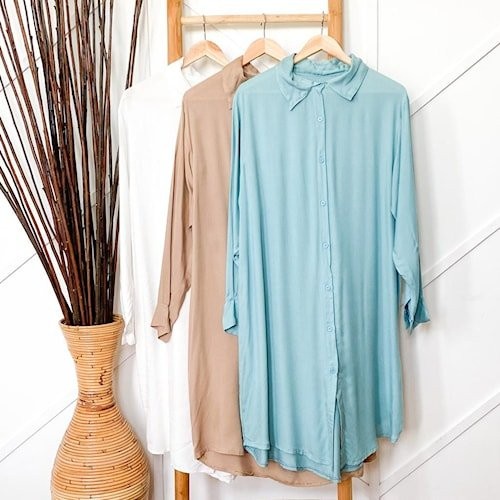 Tunik Wanita Hijab Muslimah Panjang Bahan Jatuh Rayon Premium Terbaru