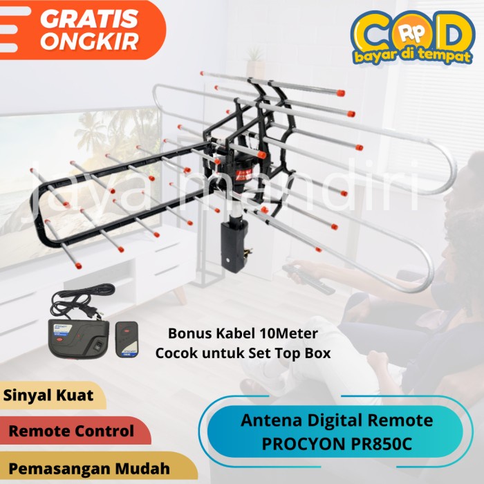 ANTENA REMOT DIGITAL TV PROCYON PA850C BISA PUTAR 360 DERAJAT