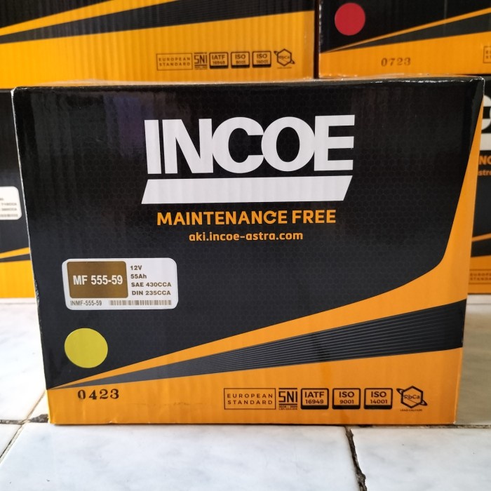 [New] Aki Mobil Peugeot 206 306 405 605 Incoe Mf 555-59 Aki Kering Terbatas