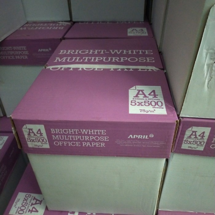 

Promo Kertas Hvs A4 75Gr (Bmo) Per Dus(5Rim)