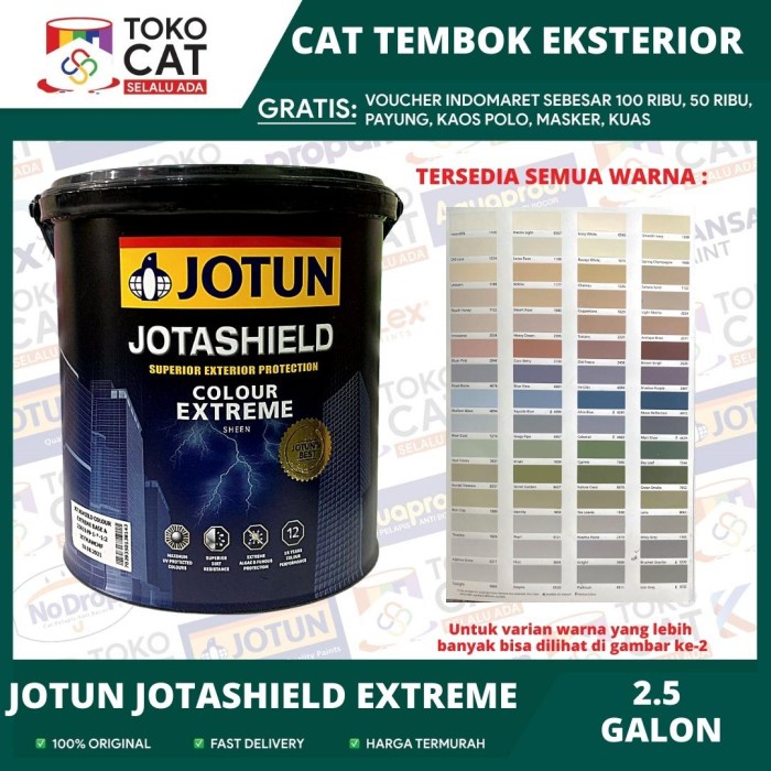 Cat Tembok Eksterior Jotun Jotashield Extreme Warna Putih Ukuran 2,5 Liter Galon //Cat Tembok Exteri