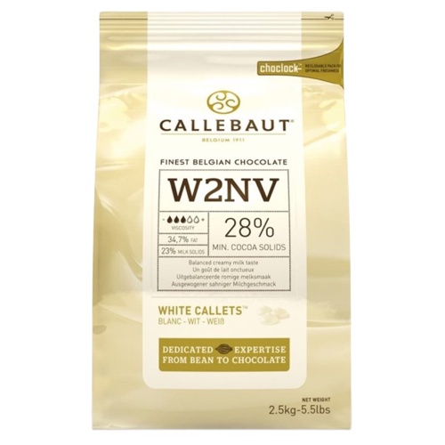 

Callebaut White Chocolate 28% Cocoa Repa 200Gr, 500Gr,1Kg