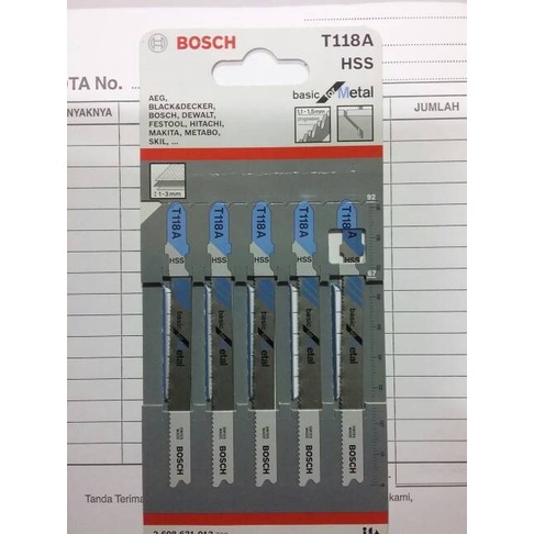 Jigsaw Blade Bosch T118A / Mata Jigsaw Bosch T118A