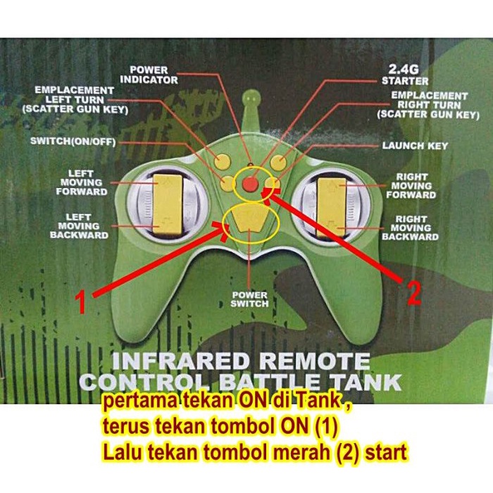 RC WAR TANK SUPER POWER 9995 BIG SIZE - 2.4GHZ ORIGINAL TERBARU
