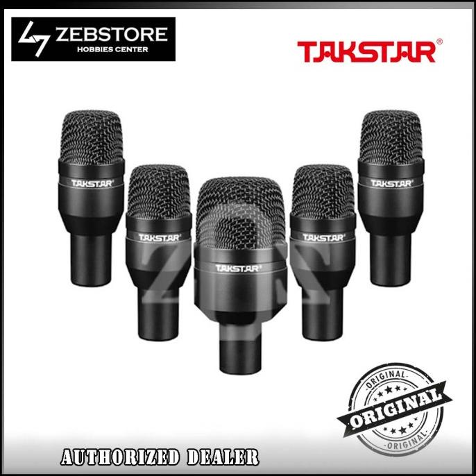PROMO MIC MICROPHONE DRUM TAKSTAR DMS-7 DMS 7 SERIES 7PCS COMPLETE #ORIGINAL