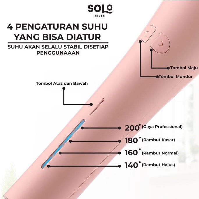 SOLO RIVER Newstyle Catokan Rambut Otomatis Pengeriting Rambut Curly
