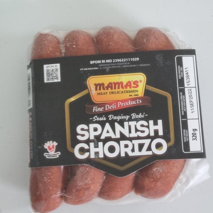 

SPANISH CHORIZO SAUSAGE - SOSIS BABI MAMA'S (Pork Sausage-Frozen Food) AS85